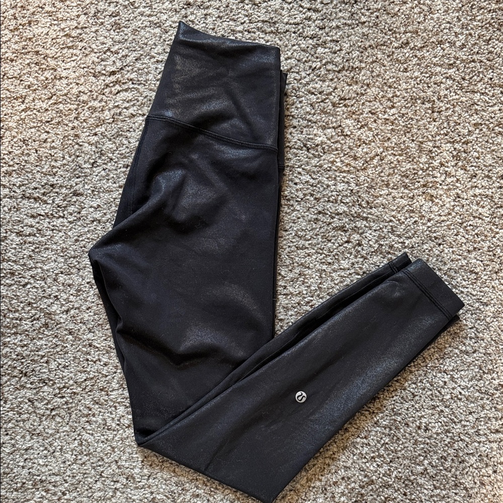 Lululemon Glittery Black Leggings